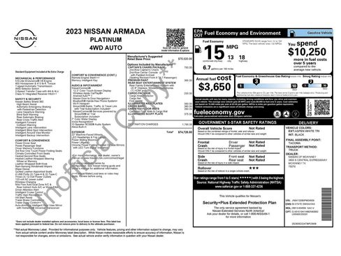 Used 2023 Nissan Armada Platinum w/ Captain's Chairs Package image 28