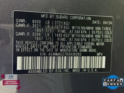 Certified 2024 Subaru Ascent Premium w/ Convenience Package image 32