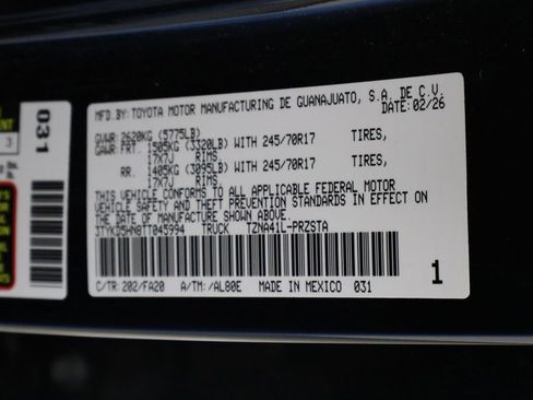 Used 2026 Toyota Tacoma SR w/ SR Upgrade Package RWD image 38