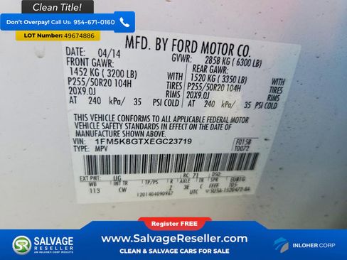 Used 2014 Ford Explorer Sport w/ Equipment Group 401A image 17