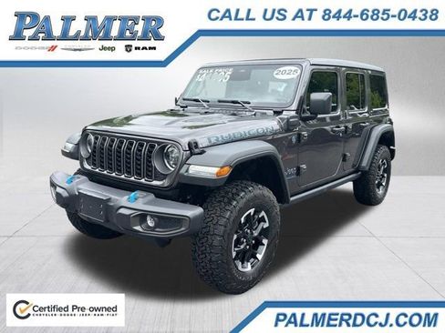 Certified 2025 Jeep Wrangler Unlimited Rubicon 4xe w/ Safety Group AWD/4WD image 1