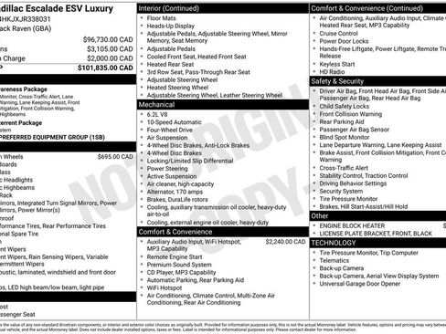 Used 2018 Cadillac Escalade ESV Luxury image 1