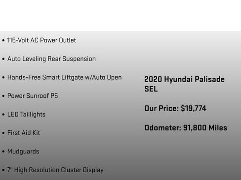 Used 2020 Hyundai Palisade SEL w/ Convenience Package FWD image 24