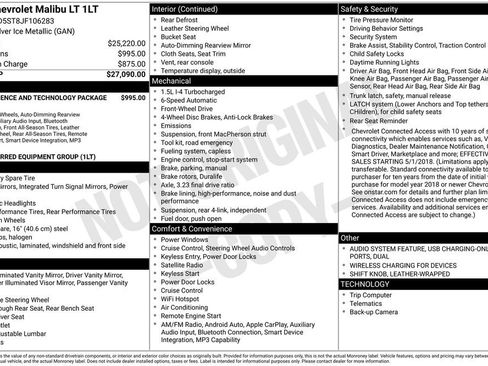 Used 2018 Chevrolet Malibu LT image 3