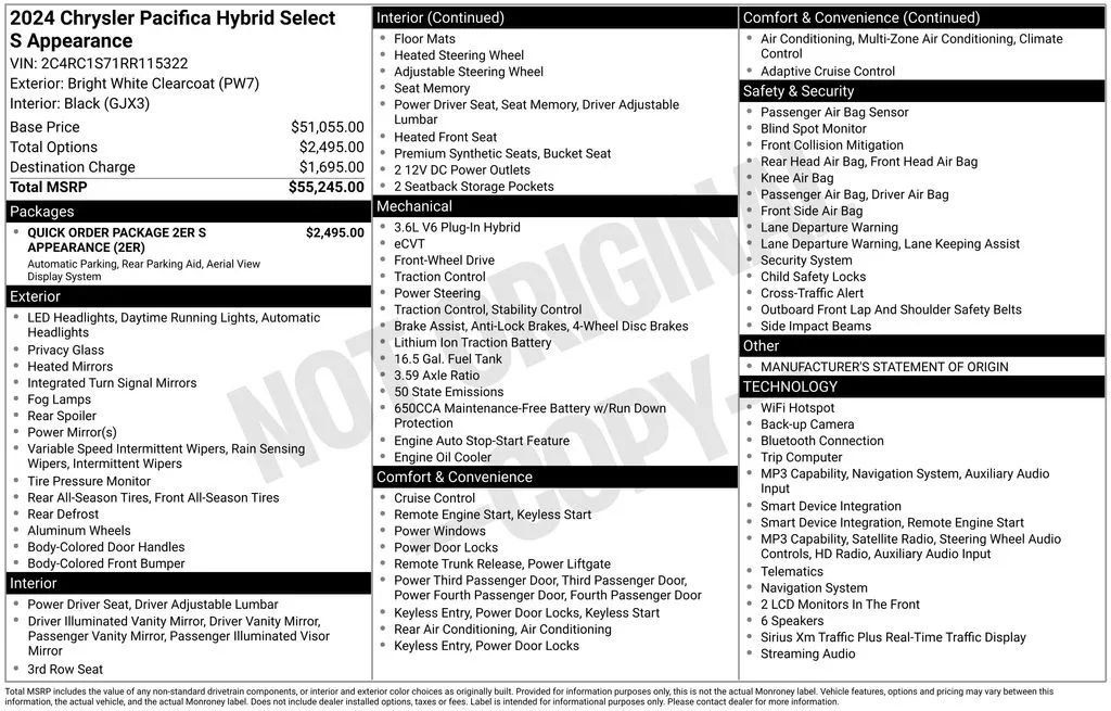 Used 2024 Chrysler Pacifica Limited FWD image 2