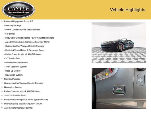 Used 2014 Chevrolet Corvette Stingray Convertible w/ 3LT Preferred Equipment Group RWD image 4