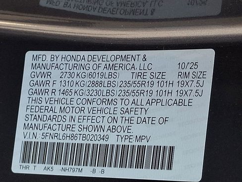 Certified 2026 Honda Odyssey Touring image 28