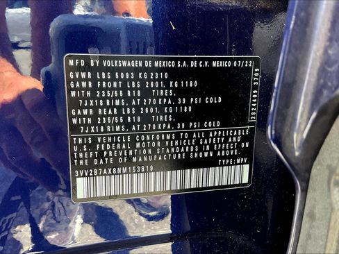 Certified 2022 Volkswagen Tiguan SE w/ Panoramic Sunroof Package image 33