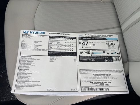 New 2026 Hyundai Sonata SEL FWD image 33