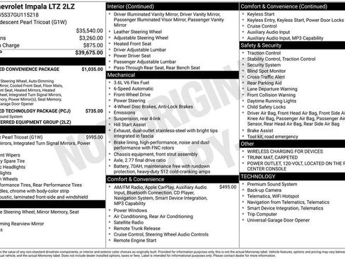 Used 2016 Chevrolet Impala LTZ w/ Enhanced Convenience Package image 11