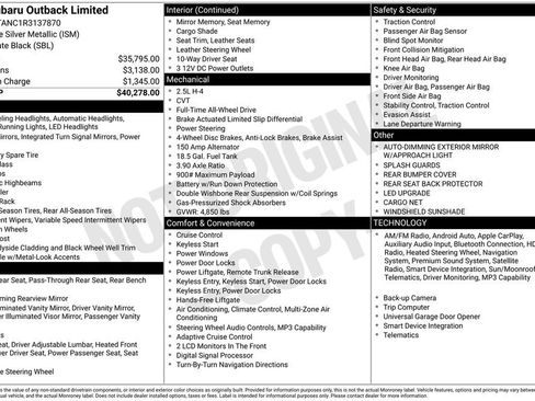 Used 2024 Subaru Outback Limited image 7