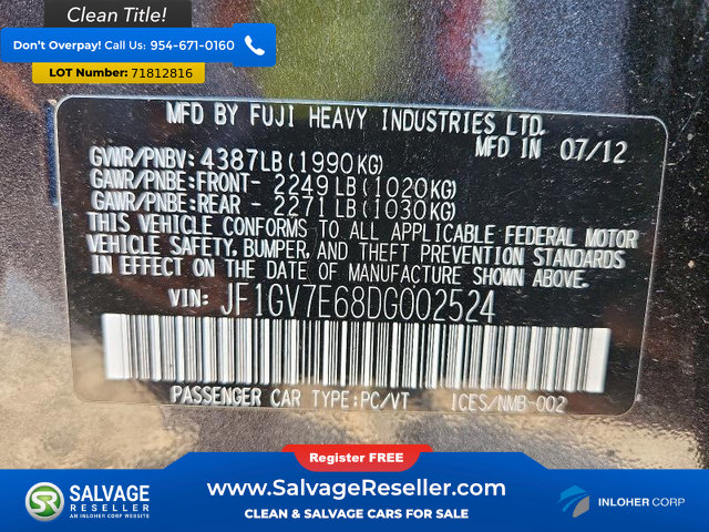 Used 2013 Subaru Impreza WRX Sedan AWD/4WD image 16