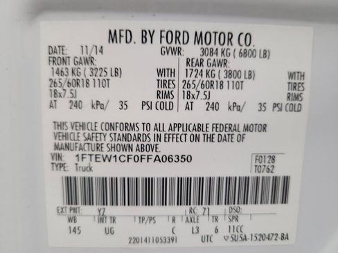 Used 2015 Ford F150 XLT w/ Equipment Group 302A Luxury image 33