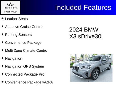 Used 2024 BMW X3 sDrive30i w/ Convenience Package w/ZPA image 3