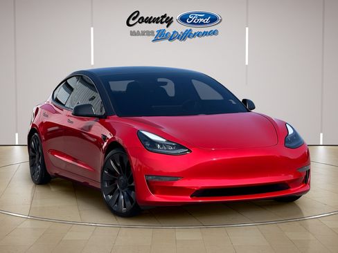 Used 2021 Tesla Model 3 Performance AWD/4WD image 1