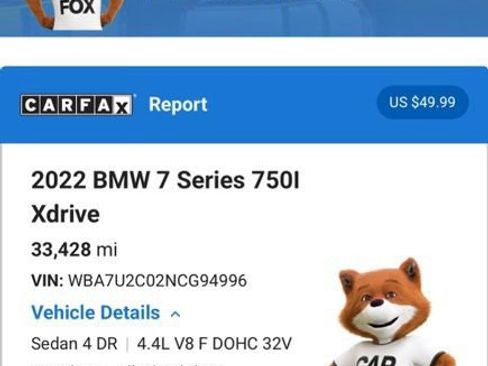 Used 2022 BMW 750i xDrive w/ Executive Package AWD/4WD image 9