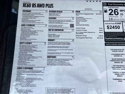 Used 2025 Volvo XC60 B5 Plus w/ Protection Package Premier image 27