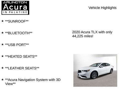Certified 2020 Acura TLX w/ Technology Package image 7