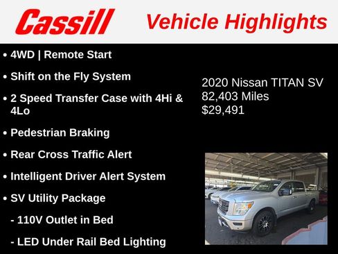 Used 2020 Nissan Titan SV w/ SV Convenience Package AWD/4WD image 3