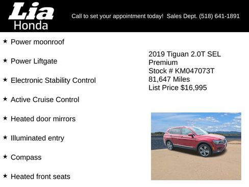 Used 2019 Volkswagen Tiguan SEL Premium AWD/4WD image 8