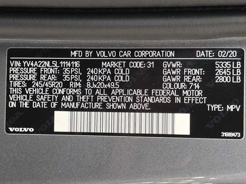 Used 2020 Volvo V90 T6 Cross Country AWD/4WD image 32