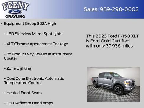Certified 2023 Ford F150 XLT w/ Equipment Group 302A High AWD/4WD image 14