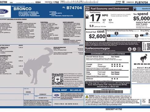 Used 2023 Ford Bronco Outer Banks w/ Sasquatch Package AWD/4WD image 21