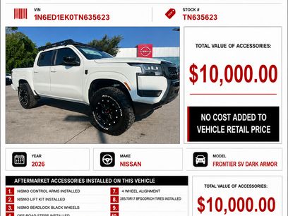 New 2026 Nissan Frontier SV w/ All-Weather Content Package