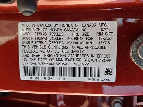 Used 2019 Honda CR-V Touring image 28