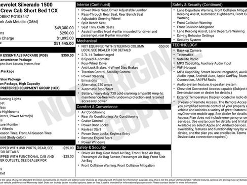 Used 2023 Chevrolet Silverado 1500 Custom w/ LPO, Dark Essentials Package AWD/4WD image 28