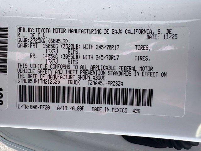 Used 2026 Toyota Tacoma SR5 AWD/4WD image 30