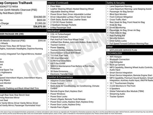New 2026 Jeep Compass Trailhawk AWD/4WD image 32