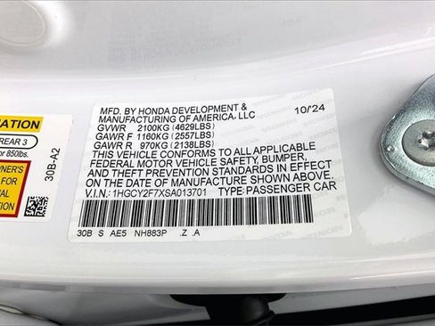 Certified 2025 Honda Accord Sport image 33