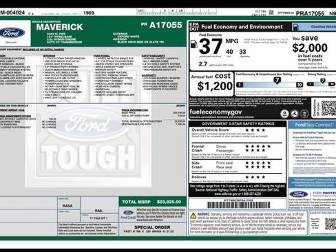 Used 2023 Ford Maverick Lariat FWD image 30