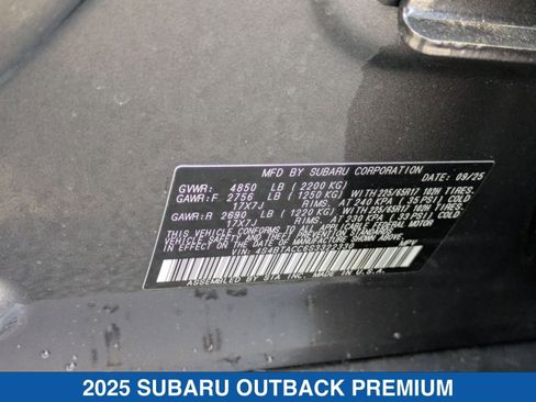 Certified 2025 Subaru Outback Premium image 28