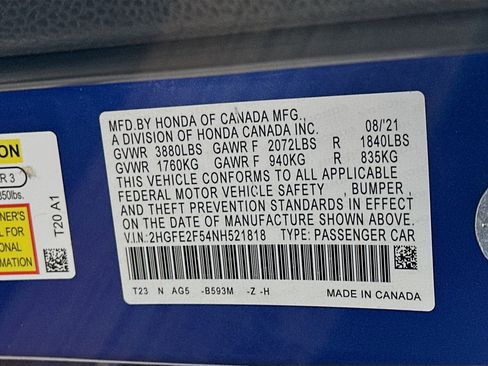 Used 2022 Honda Civic Sport image 12