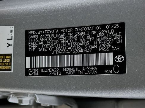 Used 2025 Toyota Prius Plug-In Hybrid w/ Limited Premium Package FWD image 22