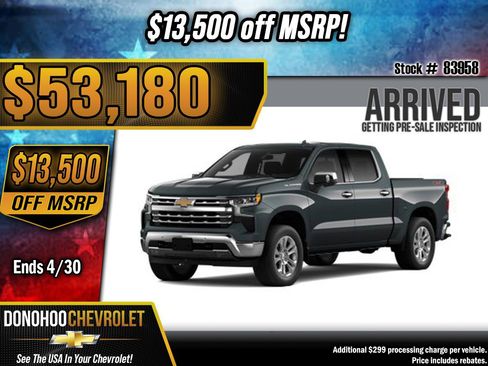 New 2026 Chevrolet Silverado 1500 LTZ w/ LTZ Premium Package AWD/4WD image 1