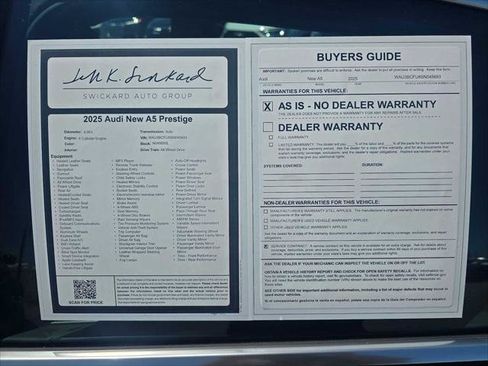 Used 2025 Audi A5 2.0T Prestige w/ 19" Wheel Package AWD/4WD image 16