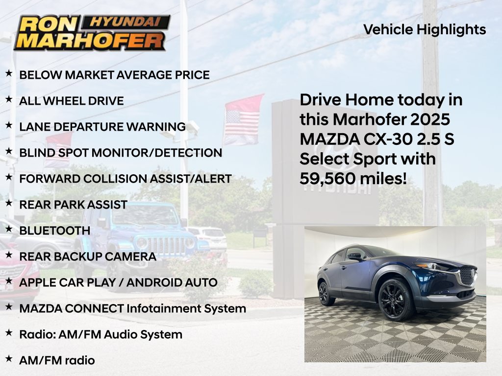 Used 2025 MAZDA CX-30 AWD 2.5 S w/ Select Sport Pkg image 14