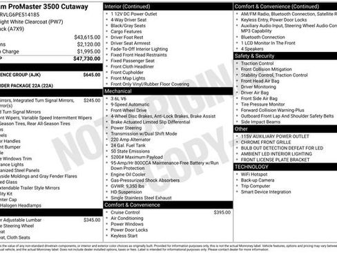New 2023 RAM ProMaster 3500 w/ Convenience Group image 4