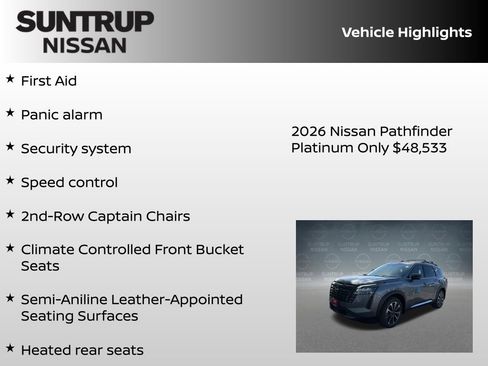 New 2026 Nissan Pathfinder Platinum AWD/4WD image 38