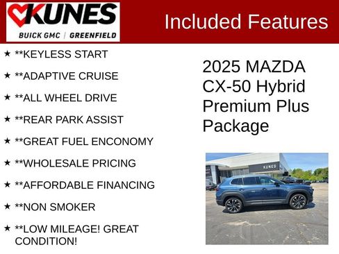 Used 2025 MAZDA CX-50 2.5 Hybrid w/ Premium Plus Pkg AWD/4WD image 3