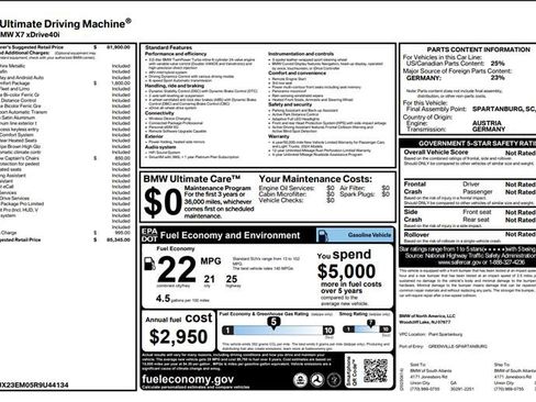 Used 2024 BMW X7 xDrive40i w/ Climate Comfort Package AWD/4WD image 3