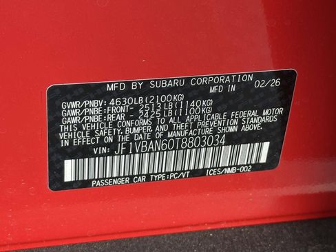 New 2026 Subaru WRX Limited image 15