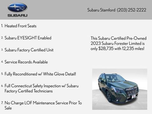 Certified 2023 Subaru Forester Limited AWD/4WD image 2
