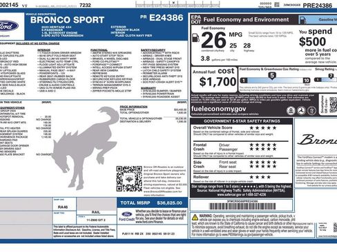 Used 2023 Ford Bronco Sport Heritage w/ Heritage Convenience Package AWD/4WD image 2