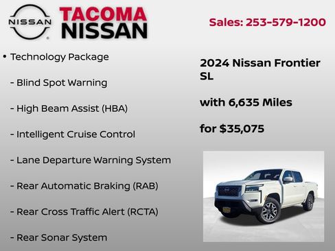 Certified 2024 Nissan Frontier SL w/ Technology Package image 6