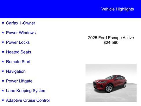 Certified 2025 Ford Escape Active w/ Tech Pack #1 FWD image 3