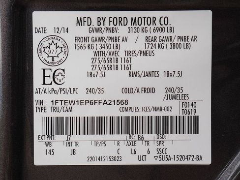 Used 2015 Ford F150 XLT w/ Equipment Group 302A Luxury AWD/4WD image 69